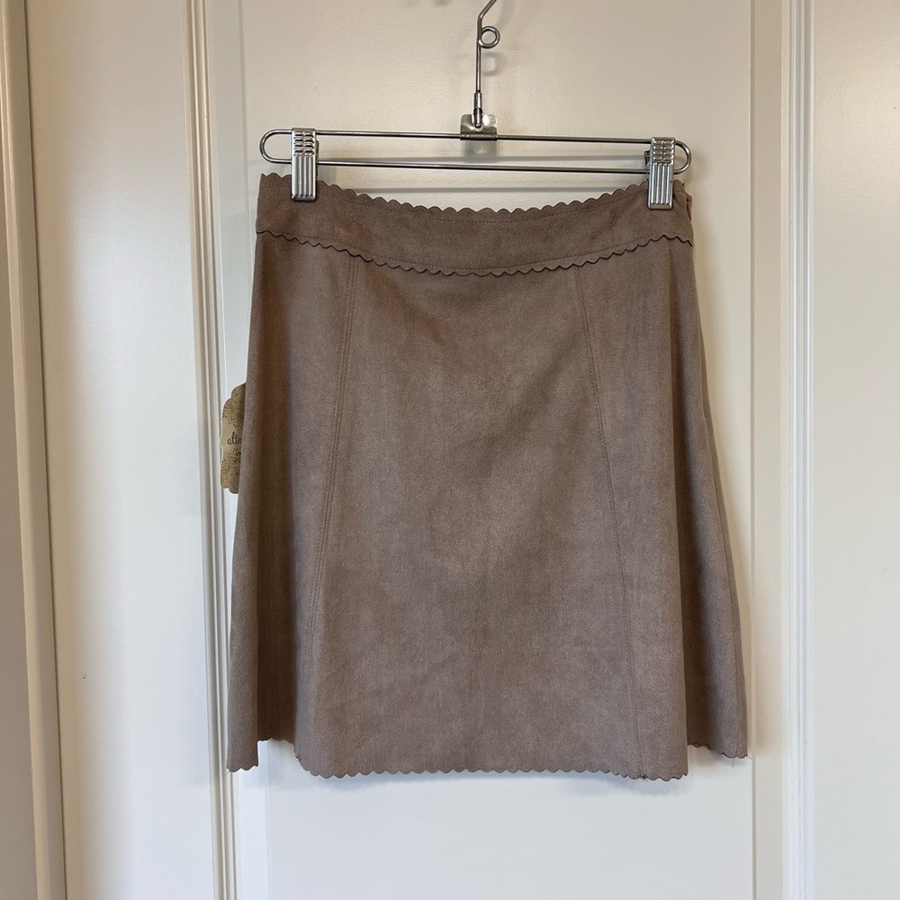 Altar’d State Suede Taupe Skirt Size Small NWT